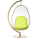 Egg Bubble Chair and Stand in Gold Finish