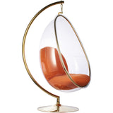 Egg Bubble Chair and Stand in Gold Finish