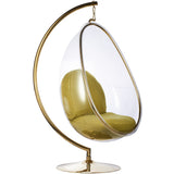 Egg Bubble Chair and Stand in Gold Finish