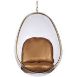 Hanging Egg Bubble Chair In Gold Finish