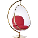 Egg Bubble Chair and Stand in Gold Finish