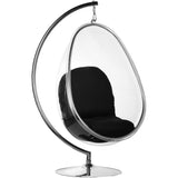 Egg Bubble Chair and Stand in Stainless Steel