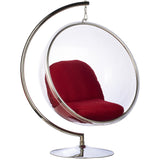 Bubble Chair and Stand in Stainless Steel