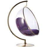 Bubble Chair and Stand in Gold Finish