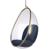 Hanging Egg Bubble Chair In Gold Finish