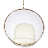 Hanging Bubble Chair In Gold Finish