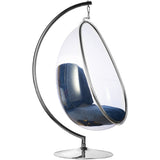 Egg Bubble Chair and Stand in Stainless Steel