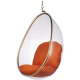 Hanging Egg Bubble Chair In Gold Finish