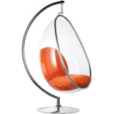 Egg Bubble Chair and Stand in Stainless Steel