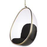 Hanging Egg Bubble Chair In Gold Finish