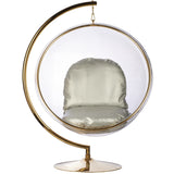 Bubble Chair and Stand in Gold Finish