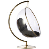 Bubble Chair and Stand in Gold Finish