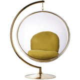 Bubble Chair and Stand in Gold Finish