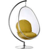Egg Bubble Chair and Stand in Stainless Steel