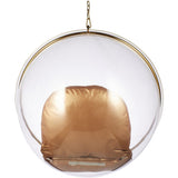 Hanging Bubble Chair In Gold Finish
