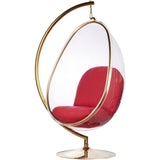 Egg Bubble Chair and Stand in Gold Finish