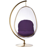 Egg Bubble Chair and Stand in Gold Finish