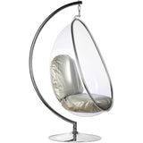 Egg Bubble Chair and Stand in Stainless Steel