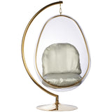 Egg Bubble Chair and Stand in Gold Finish