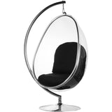 Egg Bubble Chair and Stand in Stainless Steel