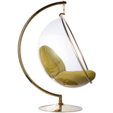 Bubble Chair and Stand in Gold Finish