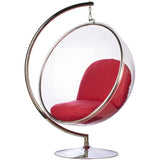 Bubble Chair and Stand in Stainless Steel