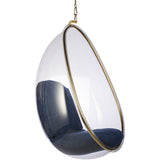 Hanging Egg Bubble Chair In Gold Finish
