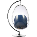 Egg Bubble Chair and Stand in Stainless Steel