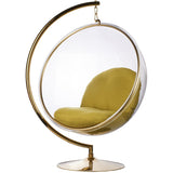 Bubble Chair and Stand in Gold Finish