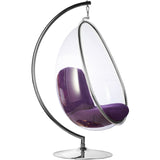 Egg Bubble Chair and Stand in Stainless Steel