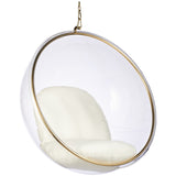 Hanging Bubble Chair In Gold Finish