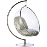 Bubble Chair and Stand in Stainless Steel