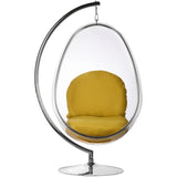 Egg Bubble Chair and Stand in Stainless Steel