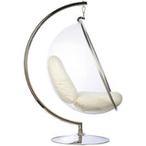 Bubble Chair and Stand in Stainless Steel