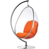 Egg Bubble Chair and Stand in Stainless Steel