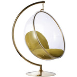 Bubble Chair and Stand in Gold Finish