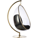 Egg Bubble Chair and Stand in Gold Finish