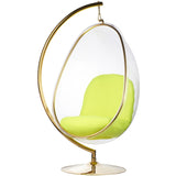 Egg Bubble Chair and Stand in Gold Finish
