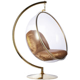 Bubble Chair and Stand in Gold Finish