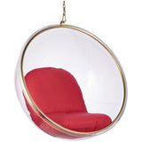 Hanging Bubble Chair In Gold Finish