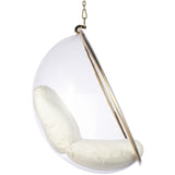 Hanging Bubble Chair In Gold Finish