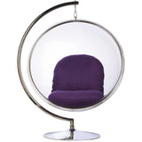 Bubble Chair and Stand in Stainless Steel