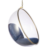 Hanging Bubble Chair In Gold Finish