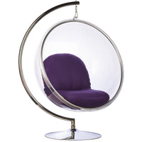 Bubble Chair and Stand in Stainless Steel