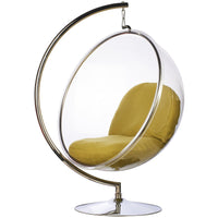 Bubble Chair and Stand in Stainless Steel