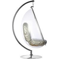 Egg Bubble Chair and Stand in Stainless Steel