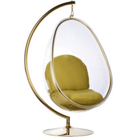 Egg Bubble Chair and Stand in Gold Finish
