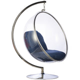 Bubble Chair and Stand in Stainless Steel
