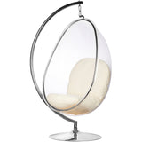 Egg Bubble Chair and Stand in Stainless Steel