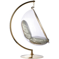 Bubble Chair and Stand in Gold Finish
